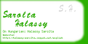 sarolta halassy business card